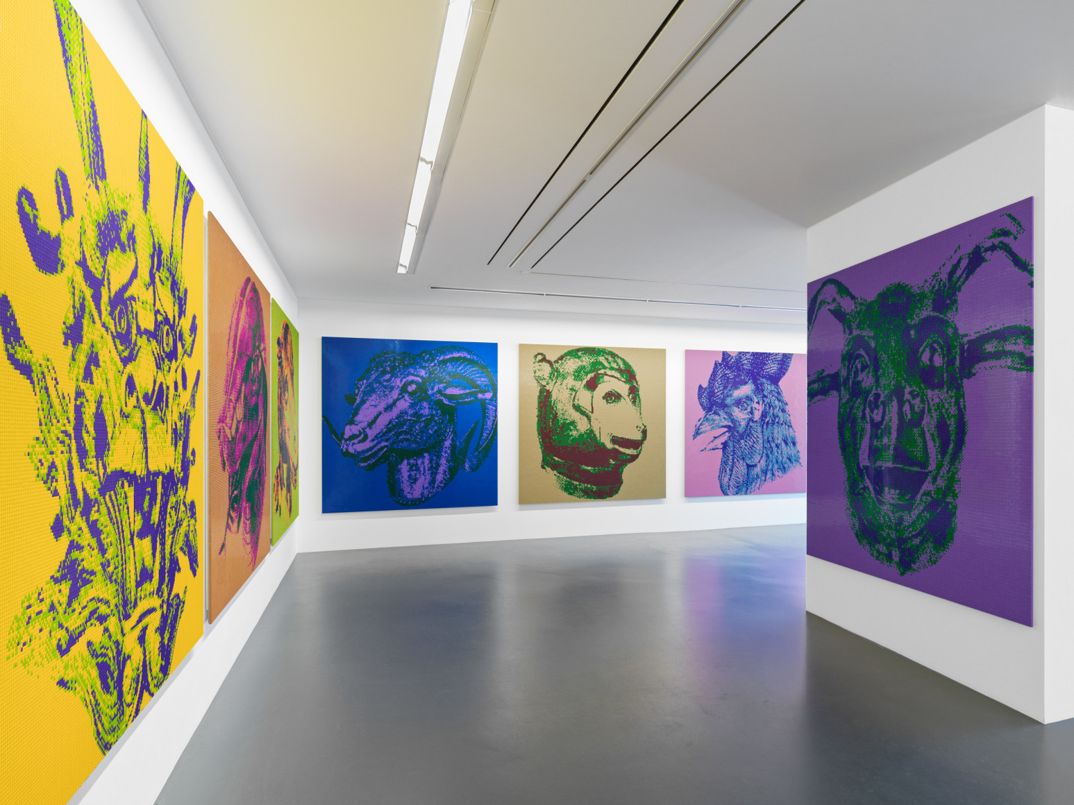 Installation view of Ai Weiwei: Zodiac, Vito Schnabel Gallery, St. Moritz, January 27 – April 8, 2023; Artworks © Ai Weiwei; Photo by Stefan Altenburger; Courtesy the artist and Vito Schnabel Gallery