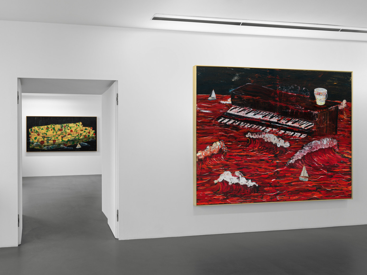 Installation view of Angel Otero: The Ocean in My Room, Vito Schnabel Gallery, St. Moritz, 2023; Artworks &copy; Angel Otero; Photo by Stefan Altenburger; Courtesy the artist and Vito Schnabel Gallery