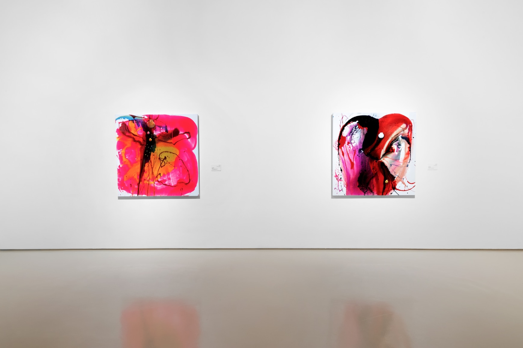 Installation view, Travel Diaries: Francesco Clemente, Brice Marden, Helen Marden, and Julian Schnabel, Curated by Vito Schnabel, Mohammed VI Museum of Modern and Contemporary Art, Rabat, Morocco, 2024; Artworks &copy; Helen Marden / Artists Rights Society (ARS); Images &copy; National Foundation of Museums of Morocco, Mohammed VI Museum of Modern and Contemporary Art, Rabat