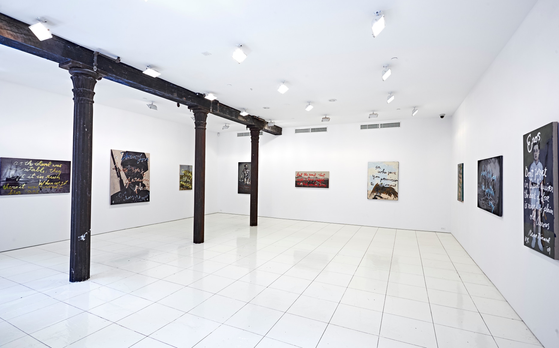 Installation view,&nbsp;Rene Ricard,&nbsp;Rene Ricard:&nbsp;Paintings,&nbsp;Vito Schnabel, New York, 2015