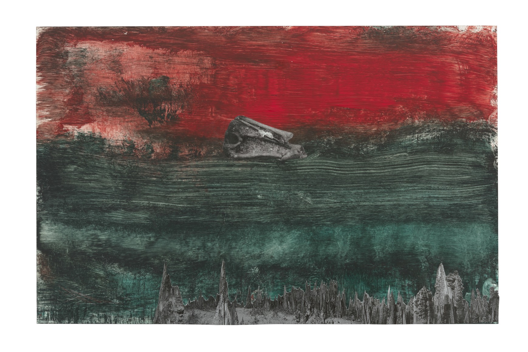 DRFTRS (6349), 2017, Collage, paint, and glue on paper