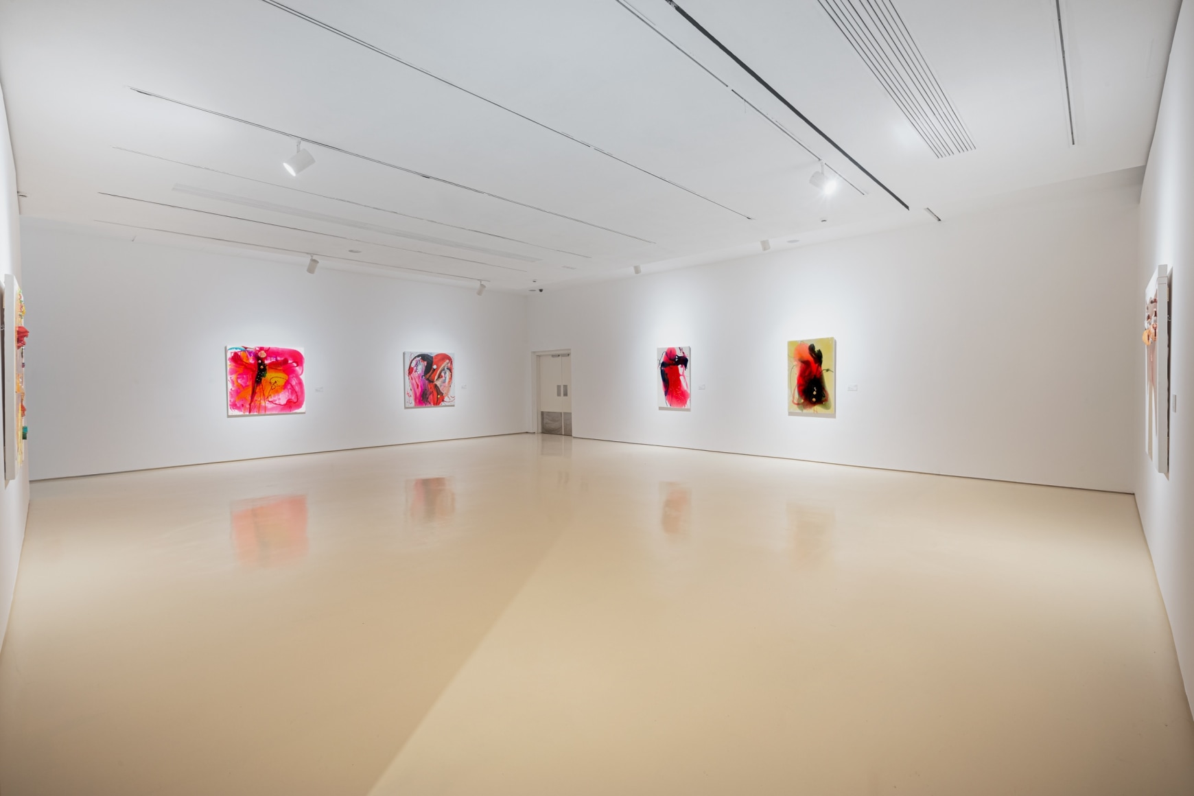 Installation view, Travel Diaries: Francesco Clemente, Brice Marden, Helen Marden, and Julian Schnabel, Curated by Vito Schnabel, Mohammed VI Museum of Modern and Contemporary Art, Rabat, Morocco, 2024; Artworks &copy; Helen Marden / Artists Rights Society (ARS); Images &copy; National Foundation of Museums of Morocco, Mohammed VI Museum of Modern and Contemporary Art, Rabat