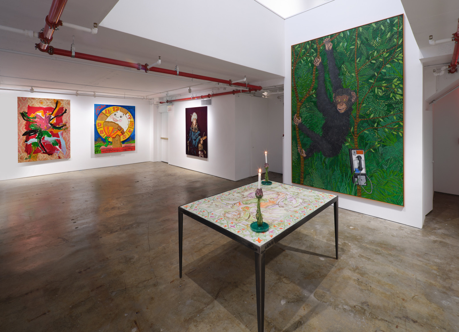 Installation view, These Days, Vito Schnabel Gallery, New York, NY, 2023; Artworks © Jorge Galindo © Jessica Westhafer © Piotr Uklanski © Zachary Armstrong © Lola Montes; Photo by Argenis Apolinario; Courtesy the artists and Vito Schnabel Gallery