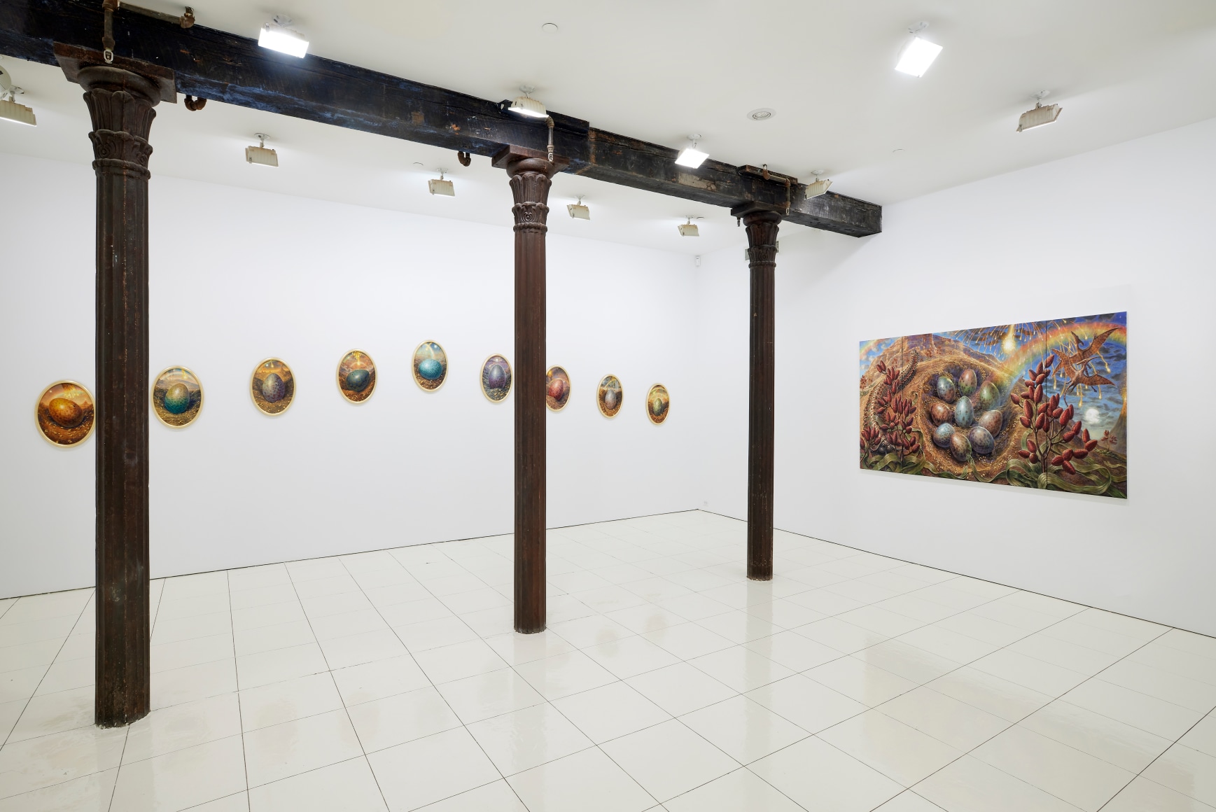 Installation view, Thomas Woodruff: Resurrection, Vito Schnabel Gallery, New York, NY, 2022; Artworks © Thomas Woodruff; Photo by Argenis Apolinario; Courtesy the artist and Vito Schnabel Gallery