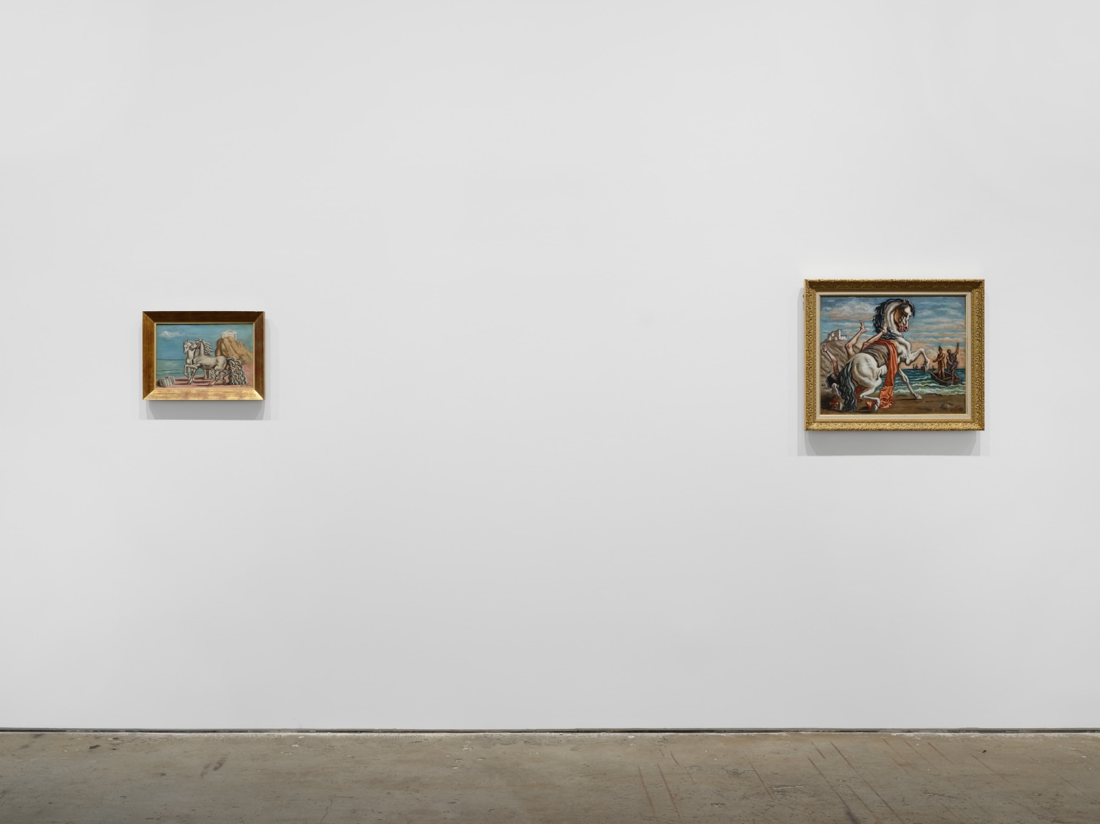 Installation view, Giorgio de Chirico: Horses: The Death of a Rider, 2023