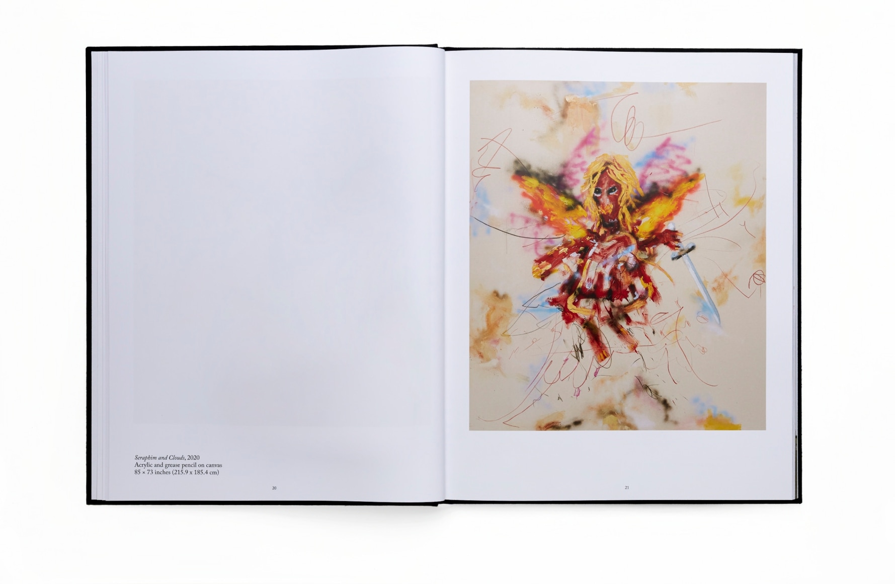 A photo of the catalogue for Robert Nava's exhibition &quot;Angels&quot;