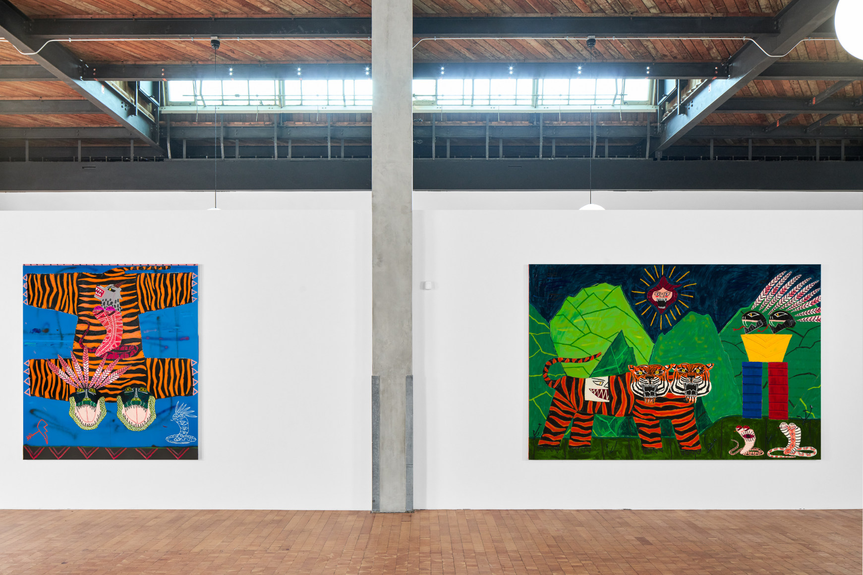 Installation view,&nbsp;Jordan Kerwick: Pink sunsets, cigarettes, 3 regrets and hope to haunt the future, Presented by Vito Schnabel Gallery and Alexander Dellal at the Old Santa Monica Post Office, Santa Monica, CA, 2022; Artworks &copy; Jordan Kerwick; Photo by Elon Schoenholz; Courtesy the artist and Vito Schnabel Gallery