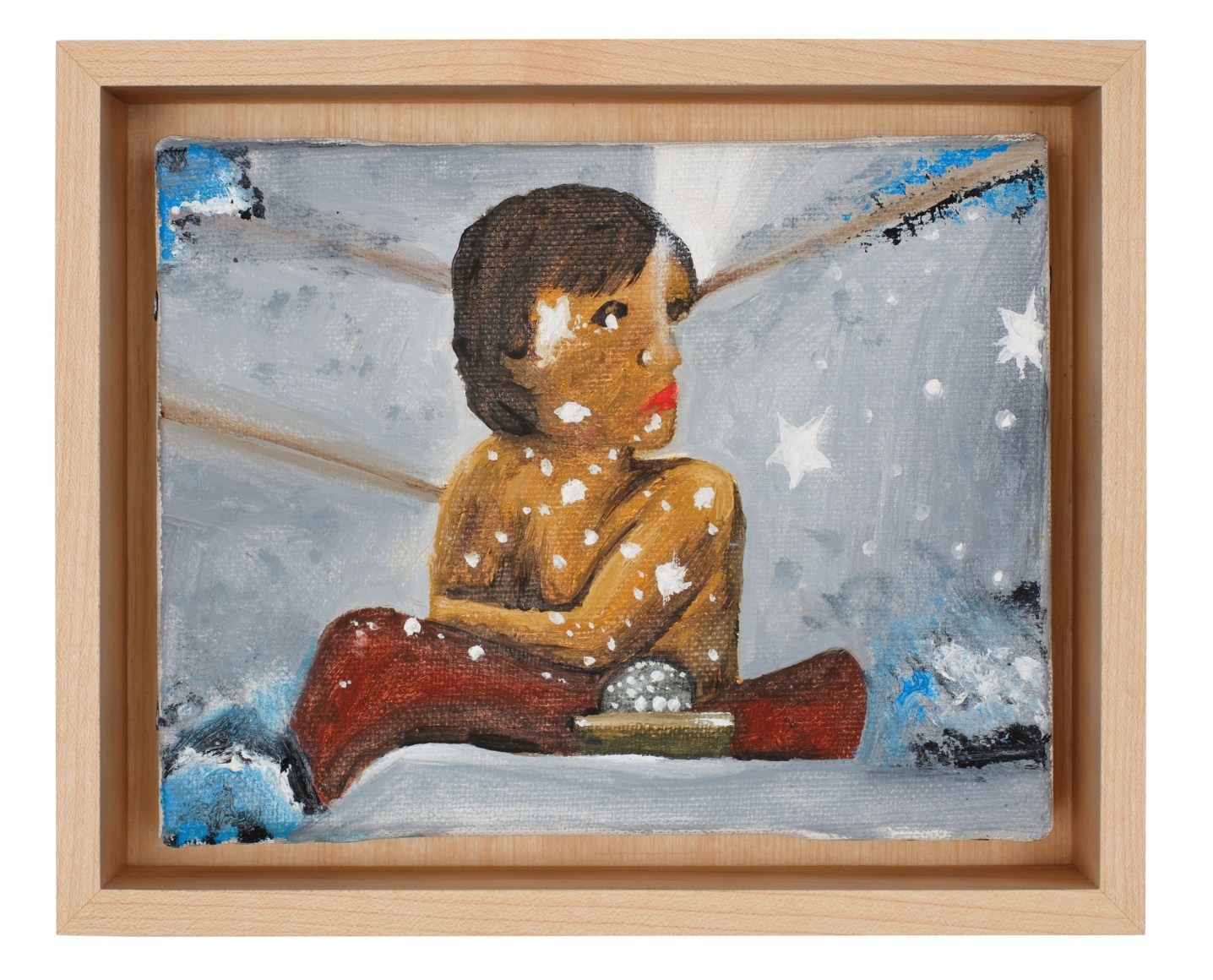 painting of child with stars in the background