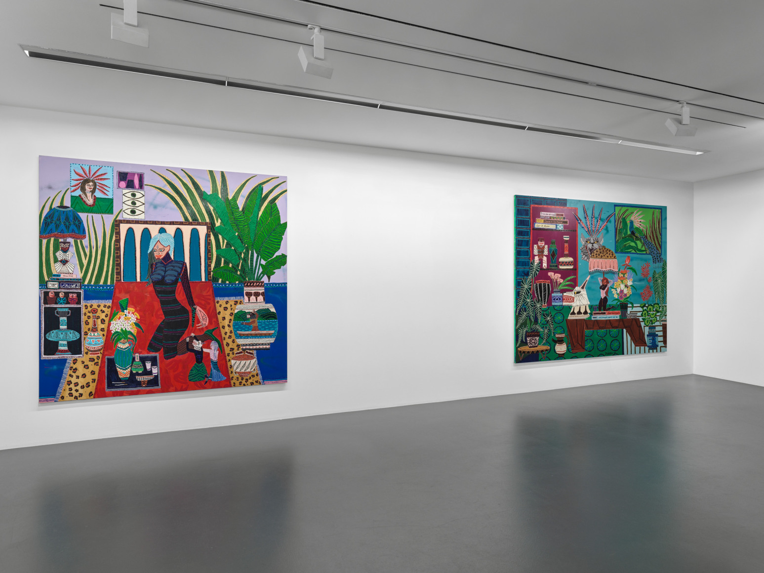 Installation view of Jordy Kerwick: So Many Sheep, So Few Wolves, Vito Schnabel Gallery, St. Moritz, July 18 – September 3, 2023; Artworks © Jordy Kerwick; Photo by Stefan Altenburger; Courtesy the artist and Vito Schnabel Gallery