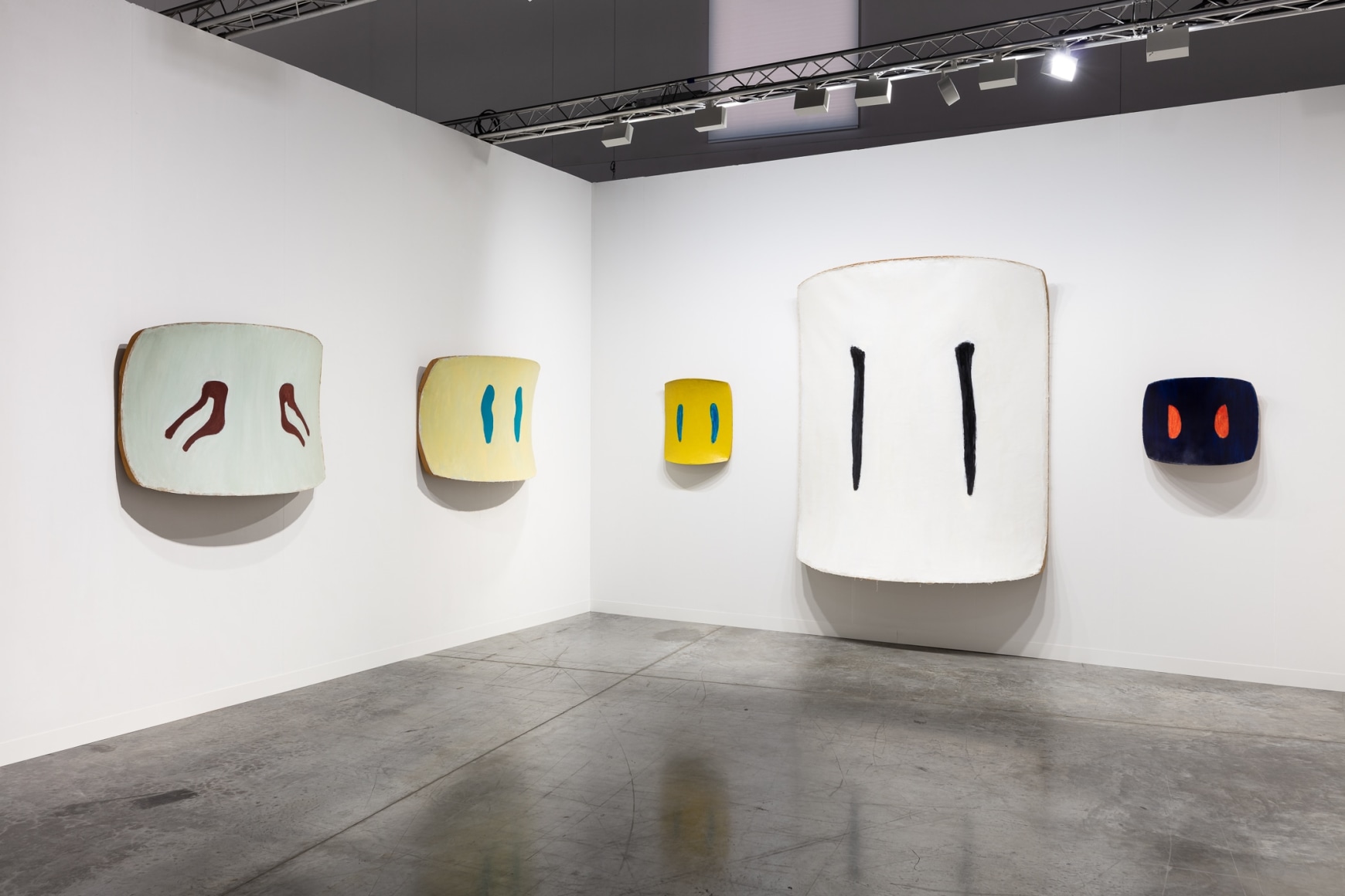 Curved canvases by Ron Gorchov