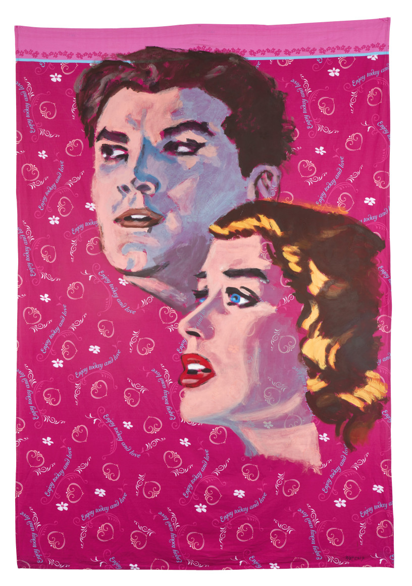 Walter Robinson, Two Worlds, 2017