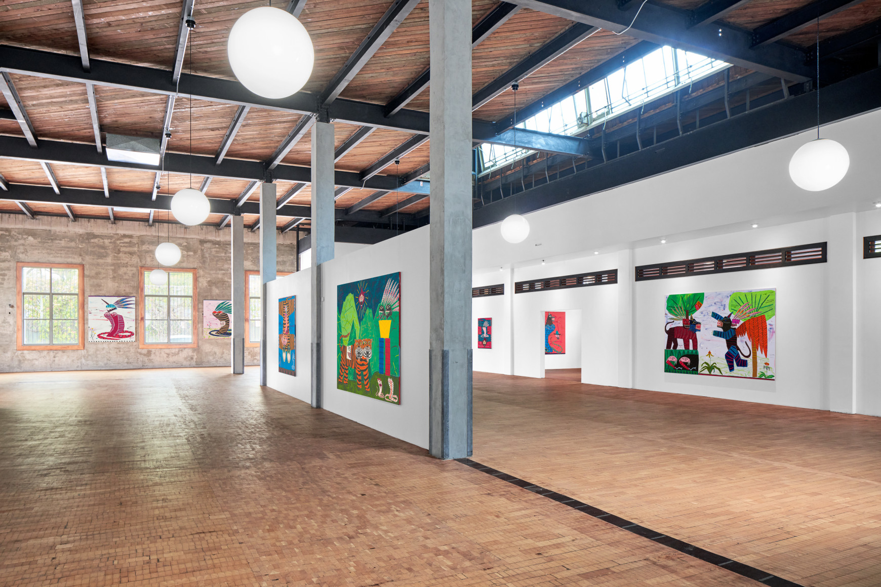 Installation view,&nbsp;Jordan Kerwick: Pink sunsets, cigarettes, 3 regrets and hope to haunt the future, Presented by Vito Schnabel Gallery and Alexander Dellal at the Old Santa Monica Post Office, Santa Monica, CA, 2022; Artworks &copy; Jordan Kerwick; Photo by Elon Schoenholz; Courtesy the artist and Vito Schnabel Gallery