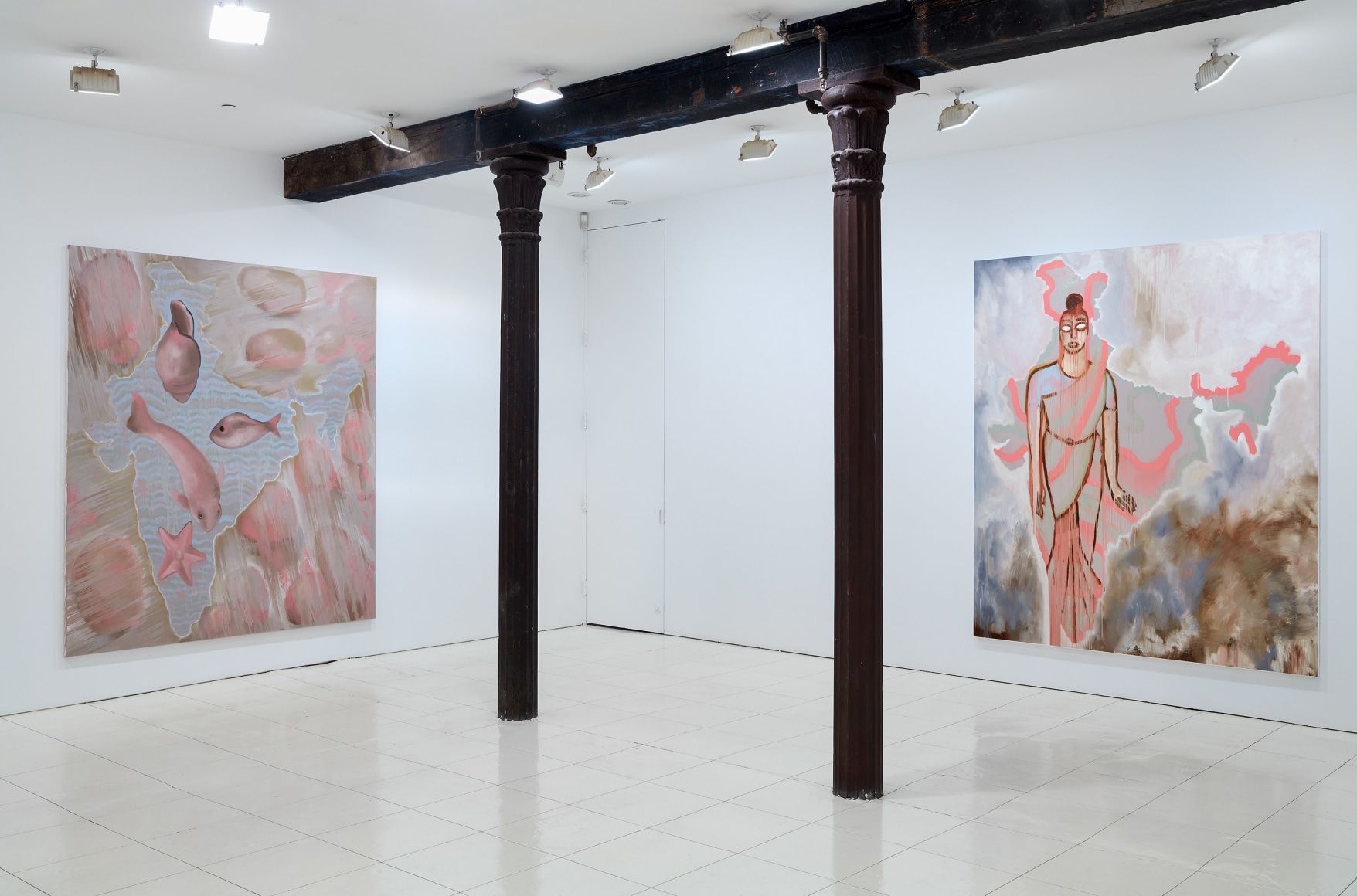 Installation view: Francesco Clemente: India, Vito Schnabel Projects, New York, 2019