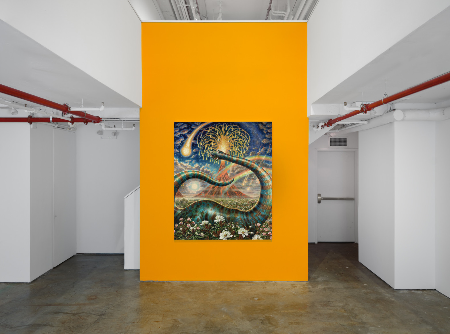 Installation view, Thomas Woodruff: The Dinosaur Variations , Vito Schnabel Gallery, New York, NY, 2024; Artworks &copy; Thomas Woodruff; Photo by Argenis Apolinario; Courtesy the artist and Vito Schnabel Gallery