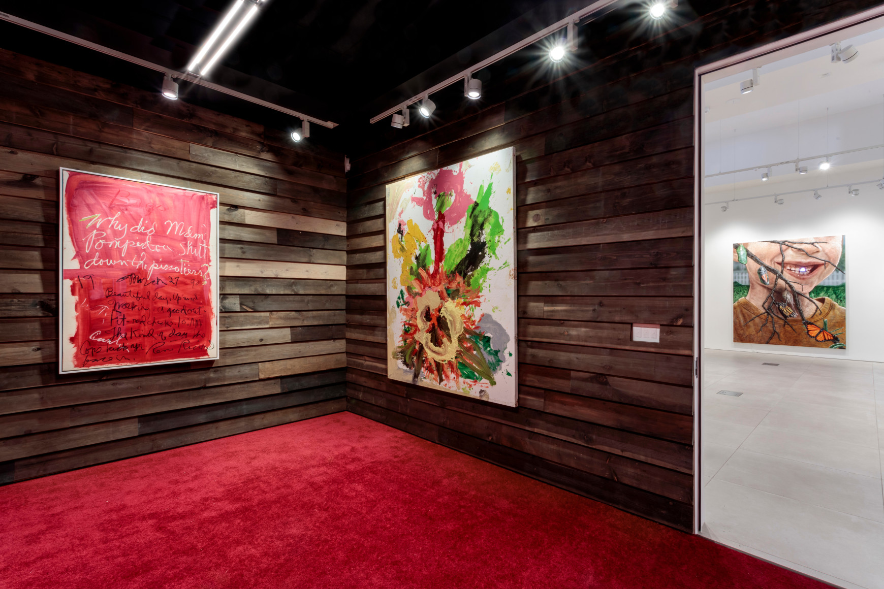 Installation view, These Days Part II, Curated by Vito Schnabel, Sotheby's, Beverly Hills, CA, 2022; Photo by Charles White; Courtesy Sotheby's 