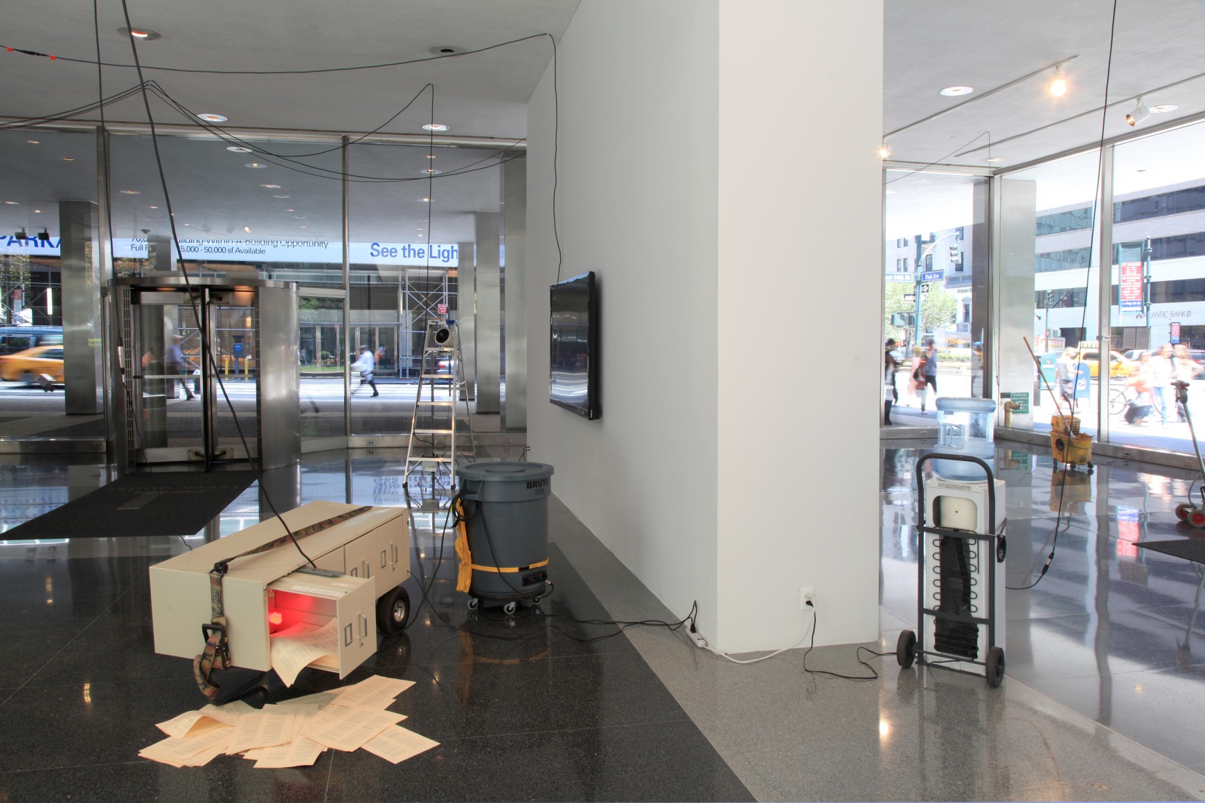 Installation view, The Bruce High Quality Foundation, Art History with Labor, The Lever House Art Collection, New York, 2012