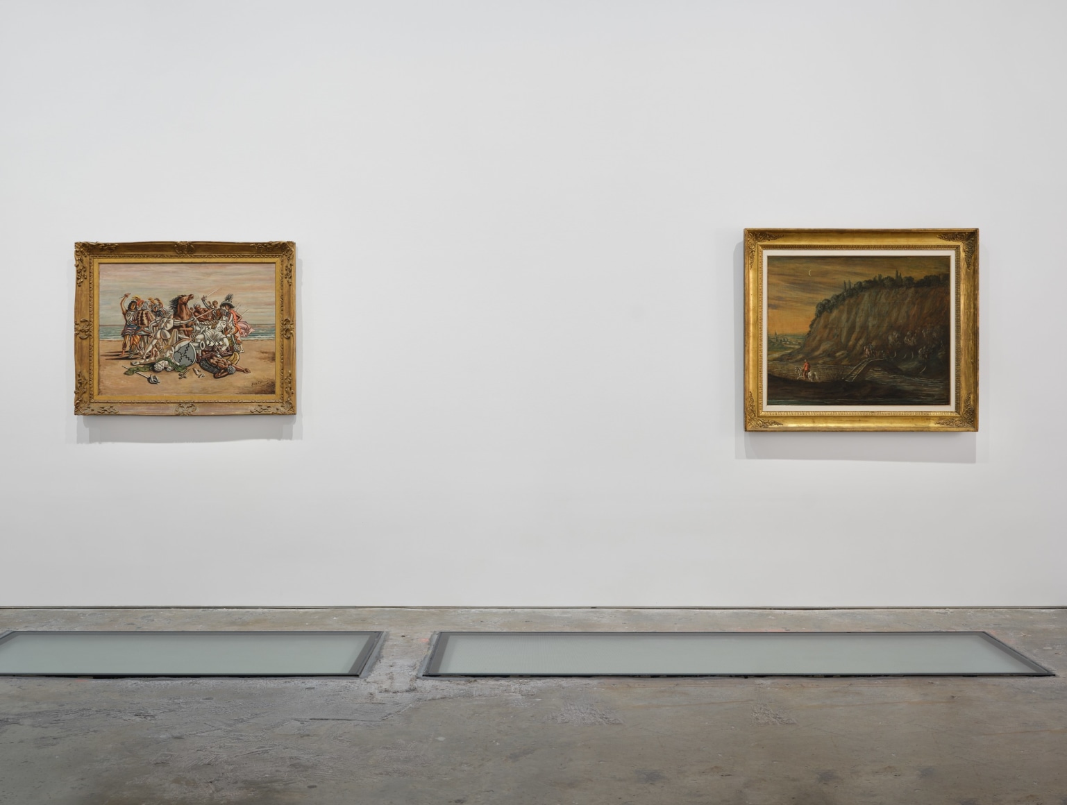 Installation view, Giorgio de Chirico: Horses: The Death of a Rider, 2023