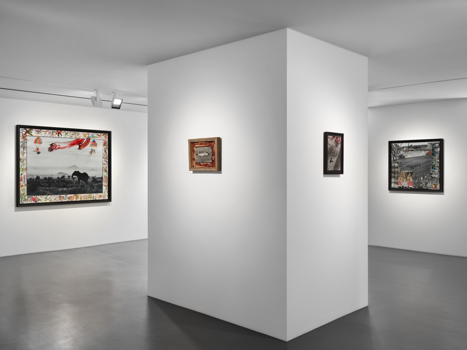 Installation view, Peter Beard: Primordial Truths, curated by Robert Storr, Vito Schnabel Gallery, St. Moritz, 2024; Artworks&nbsp;&copy; The Estate of Peter Beard; Photo by Stefan Altenburger; Courtesy of the Estate of Peter Beard / Art and Commerce