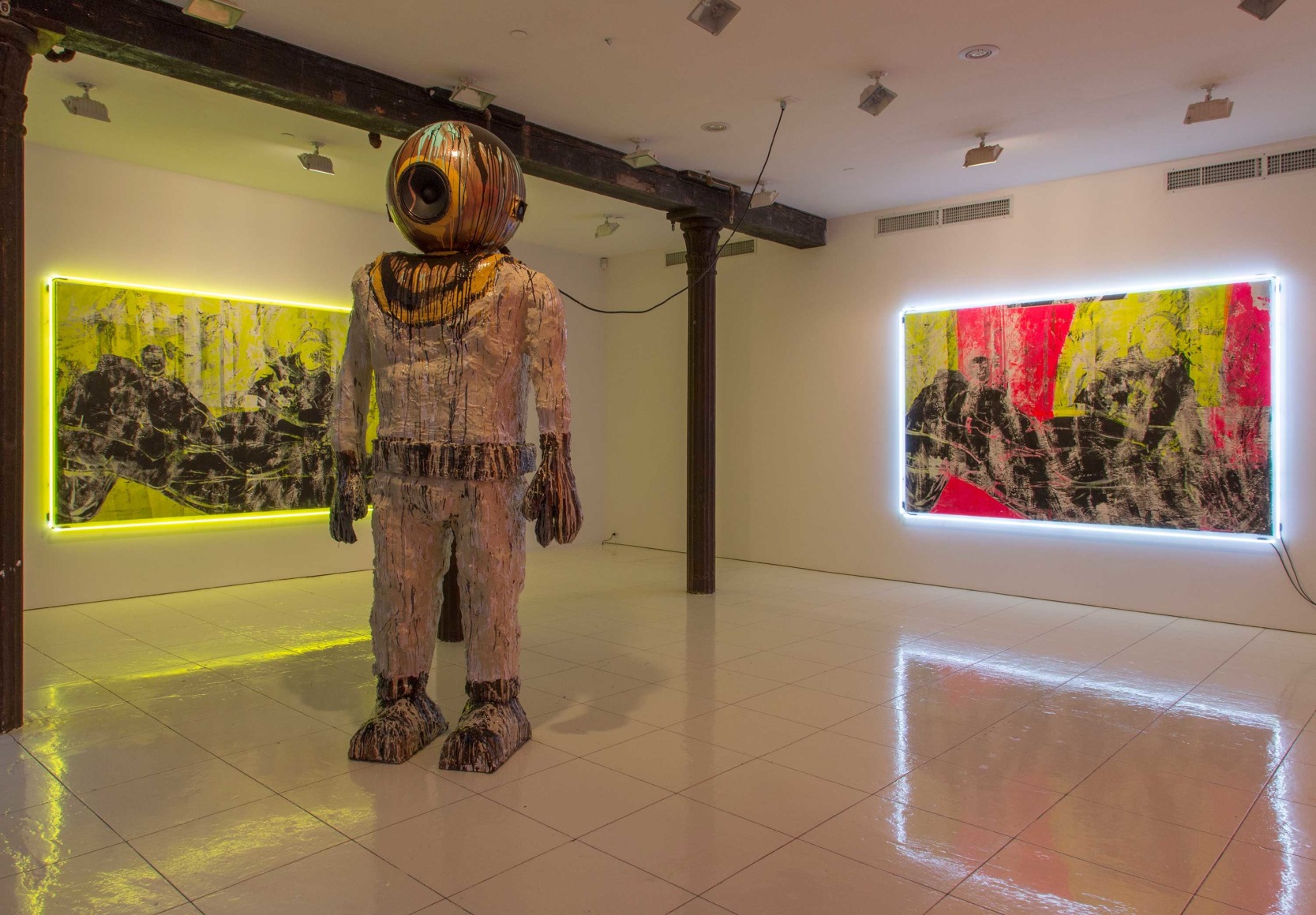 Installation view: The Bruce High Quality Foundation, Mother, Vito Schnabel, 2015, New York