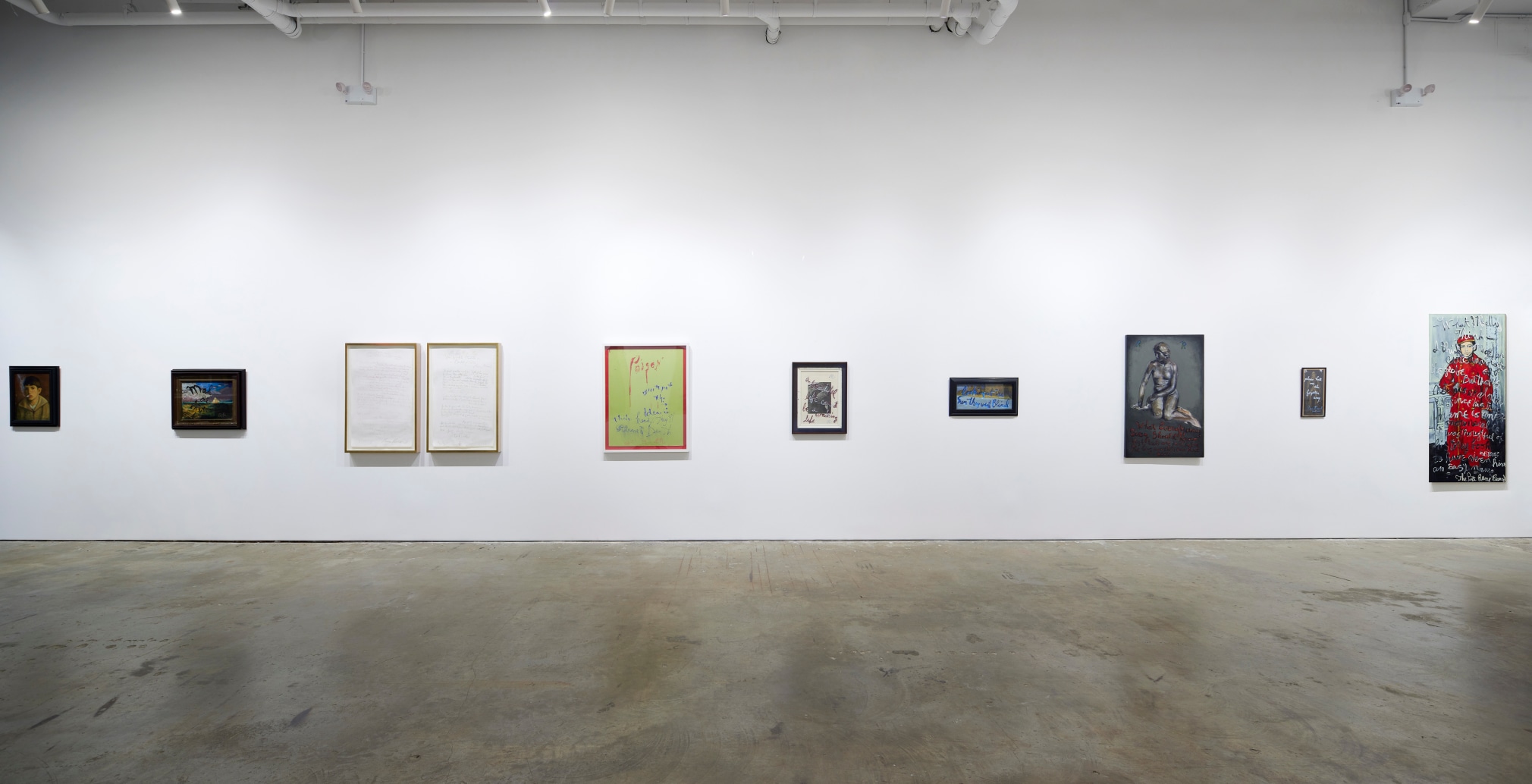 Installation view, Rene Ricard:&nbsp;Growing Up in America, Vito Schnabel&nbsp;Gallery, New York, NY, 2021; Artworks &copy; Estate of Rene Ricard; Photo by Argenis Apolinario; Courtesy the estate of Rene Ricard and Vito Schnabel Gallery