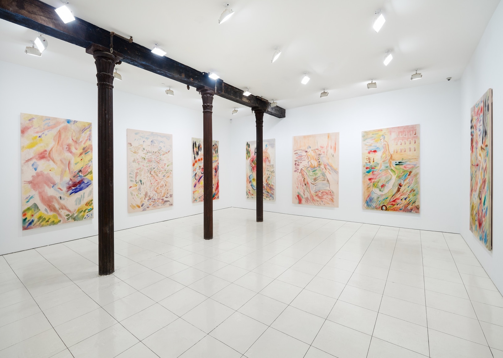 Installation view: Gus Van Sant: Recent Paintings, Hollywood Boulevard