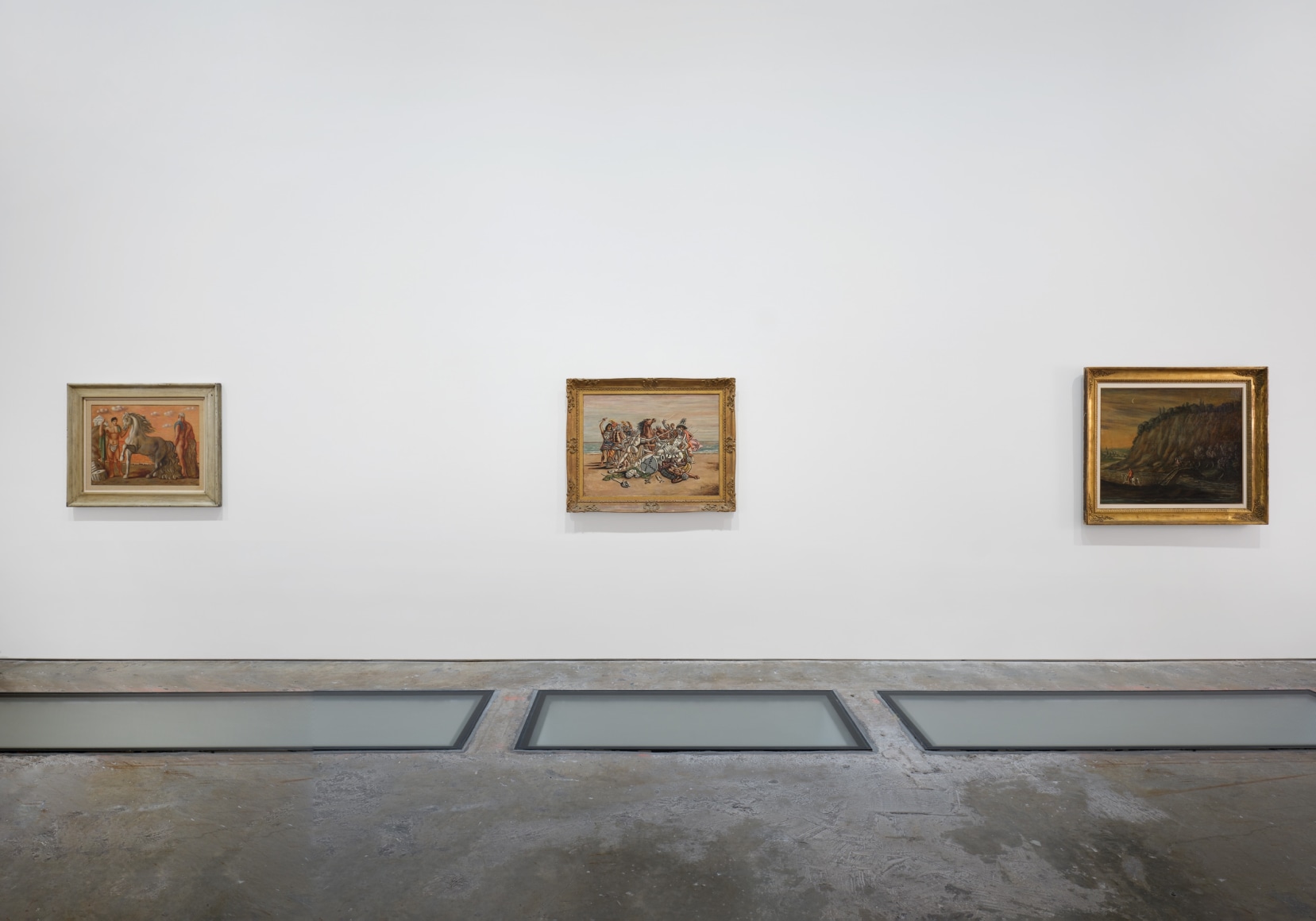 Installation view, Giorgio de Chirico: Horses: The Death of a Rider, 2023