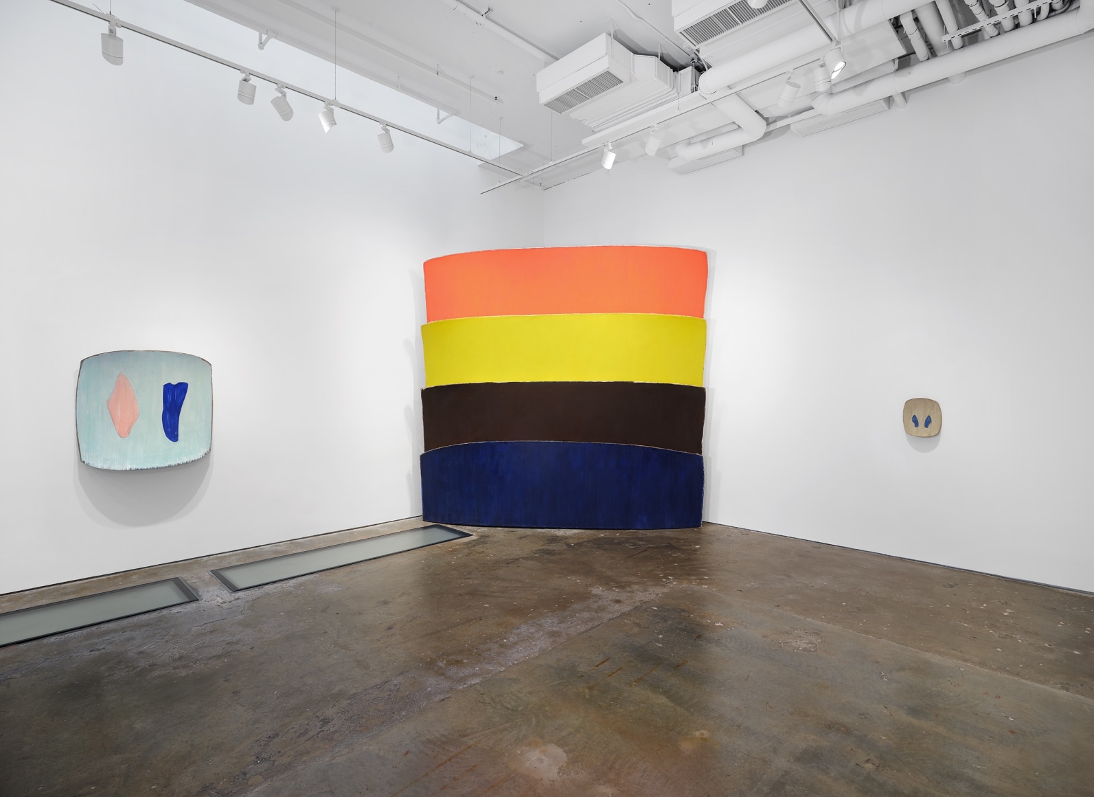 Installation view, Ron Gorchov: Exploring the Near/Far Painterly Horizons of Modern Space, Vito Schnabel Gallery, New York, NY, 2024; Artworks © 2024; Estate of Ron Gorchov / Artists Rights Society (ARS), New York; Photo by Argenis Apolinario; Courtesy Vito Schnabel Gallery