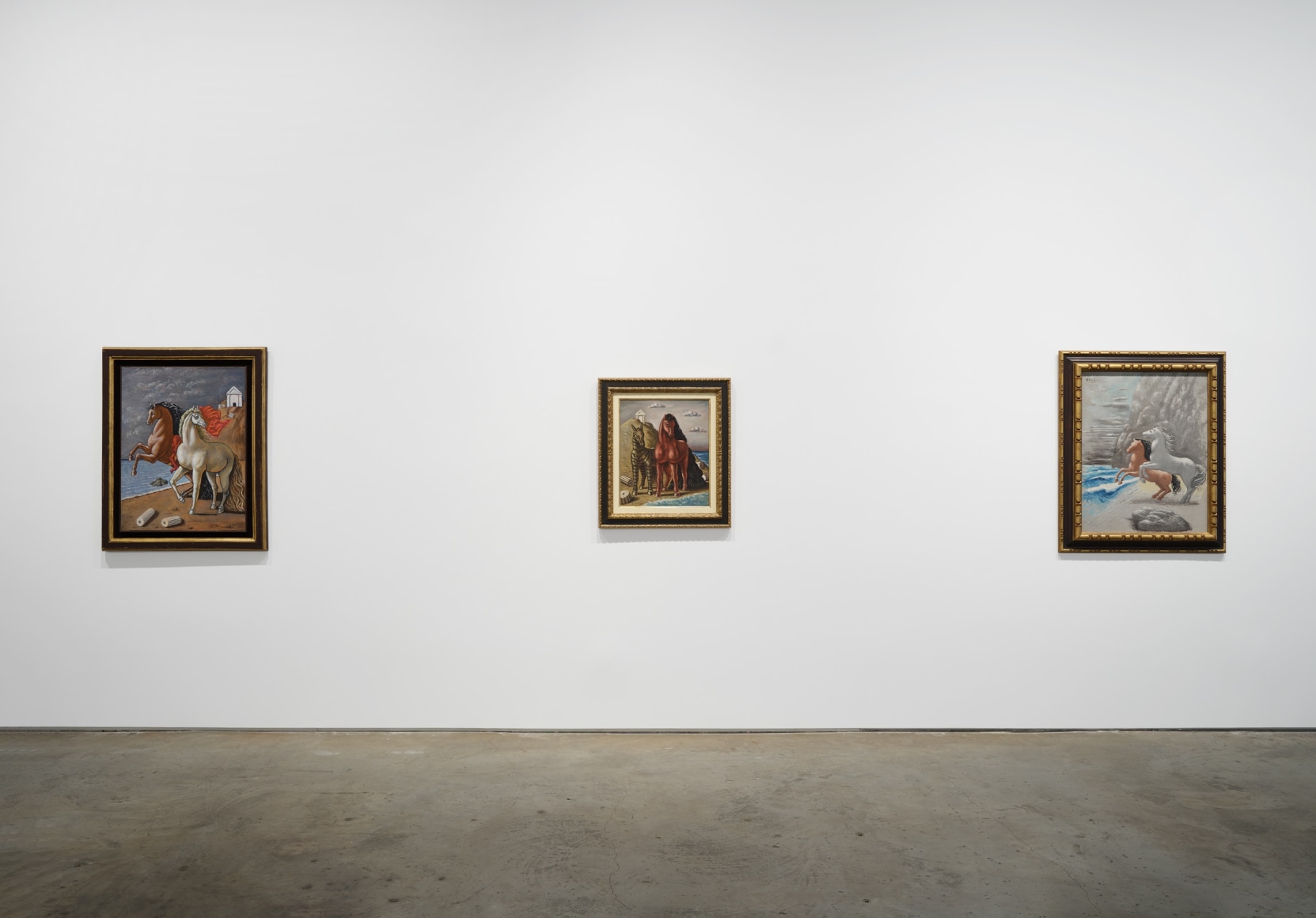 Installation view, Giorgio de Chirico: Horses: The Death of a Rider, 2023