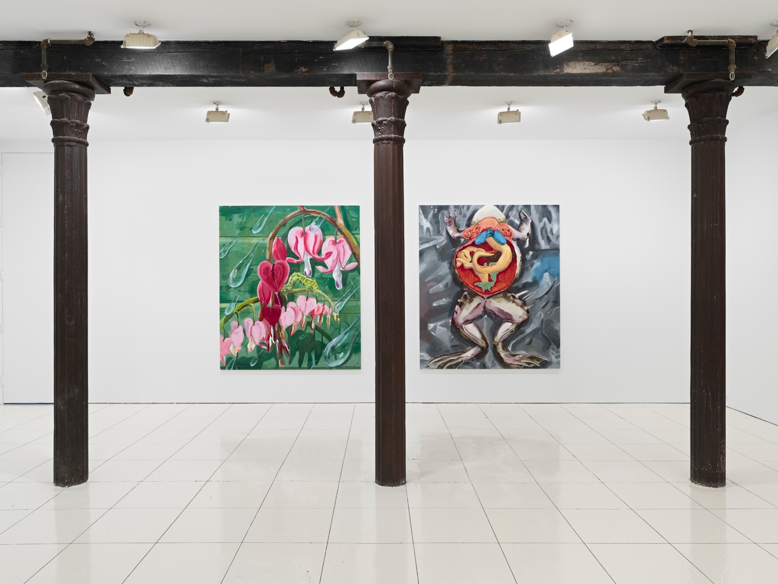 Jessica Westhafer paintings installed in a gallery