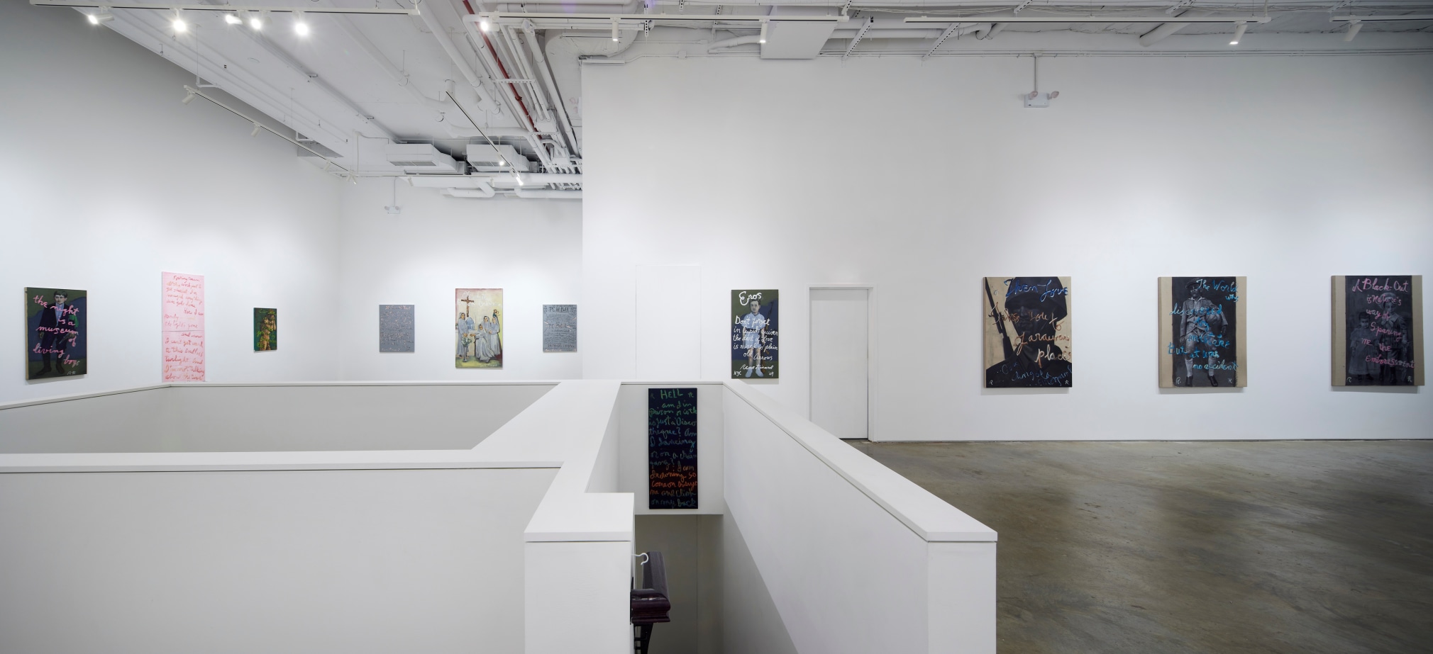 Installation view, Rene Ricard:&nbsp;Growing Up in America, Vito Schnabel&nbsp;Gallery, New York, NY, 2021; Artworks &copy; Estate of Rene Ricard; Photo by Argenis Apolinario; Courtesy the estate of Rene Ricard and Vito Schnabel Gallery