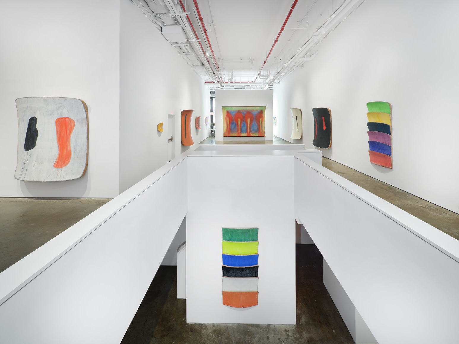 Installation view, Ron Gorchov: Exploring the Near/Far Painterly Horizons of Modern Space, Vito Schnabel Gallery, New York, NY, 2024; Artworks © 2024; Estate of Ron Gorchov / Artists Rights Society (ARS), New York; Photo by Argenis Apolinario; Courtesy Vito Schnabel Gallery