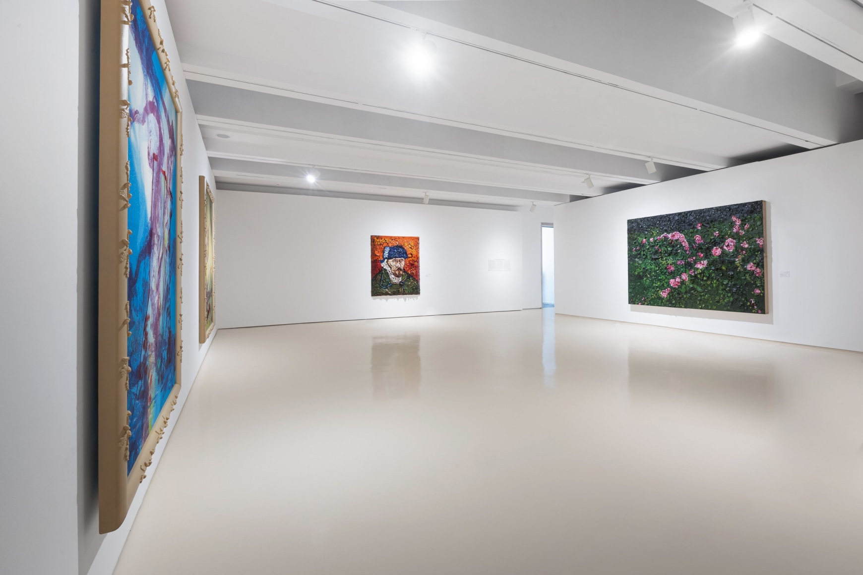 Installation view, Travel Diaries: Francesco Clemente, Brice Marden, Helen Marden, and Julian Schnabel, Curated by Vito Schnabel, Mohammed VI Museum of Modern and Contemporary Art, Rabat, Morocco, 2024; Artworks &copy; Julian Schnabel Studio; Images &copy; National Foundation of Museums of Morocco, Mohammed VI Museum of Modern and Contemporary Art, Rabat