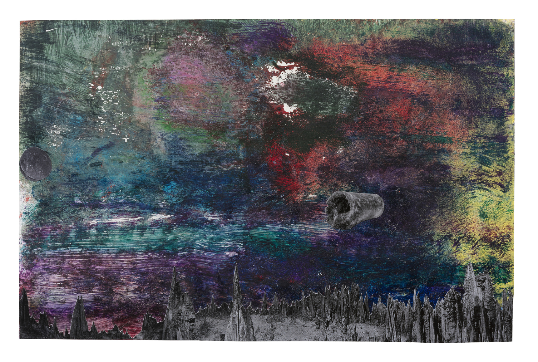 DRFTRS (6361), 2017, Collage, paint, and glue on paper