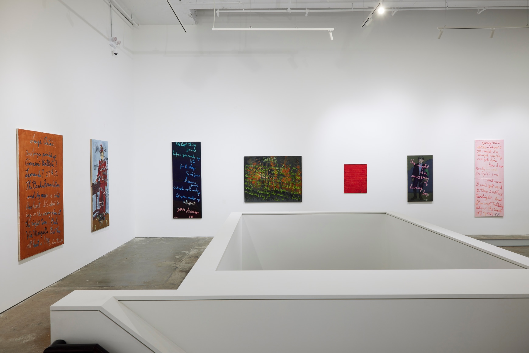 Installation view, Rene Ricard:&nbsp;Growing Up in America, Vito Schnabel&nbsp;Gallery, New York, NY, 2021; Artworks &copy; Estate of Rene Ricard; Photo by Argenis Apolinario; Courtesy the estate of Rene Ricard and Vito Schnabel Gallery