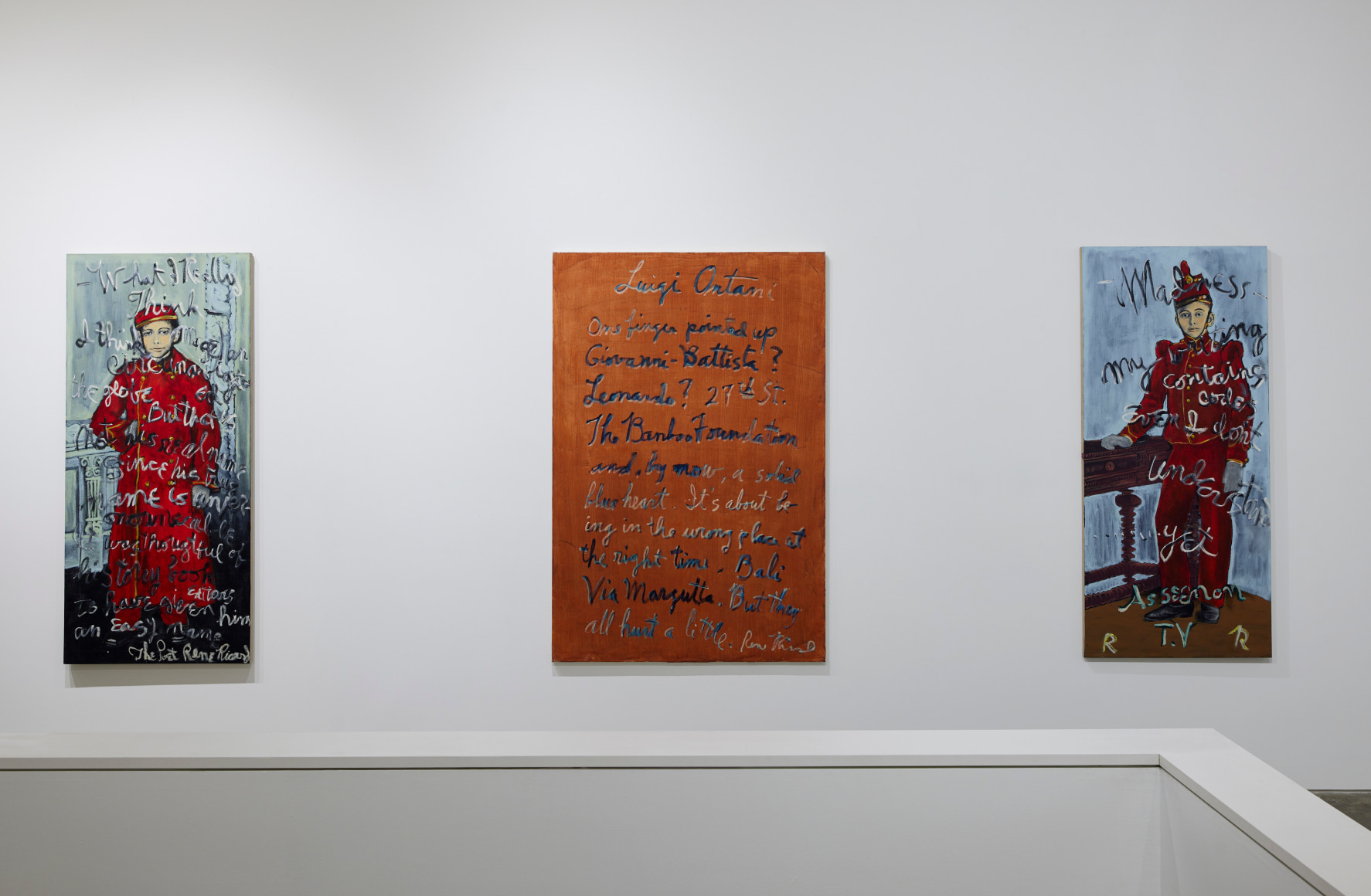 Installation view, Rene Ricard:&nbsp;Growing Up in America, Vito Schnabel&nbsp;Gallery, New York, NY, 2021; Artworks &copy; Estate of Rene Ricard; Photo by Argenis Apolinario; Courtesy the estate of Rene Ricard and Vito Schnabel Gallery
