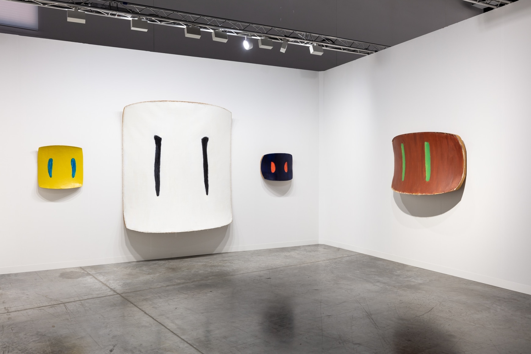 Curved canvases by Ron Gorchov