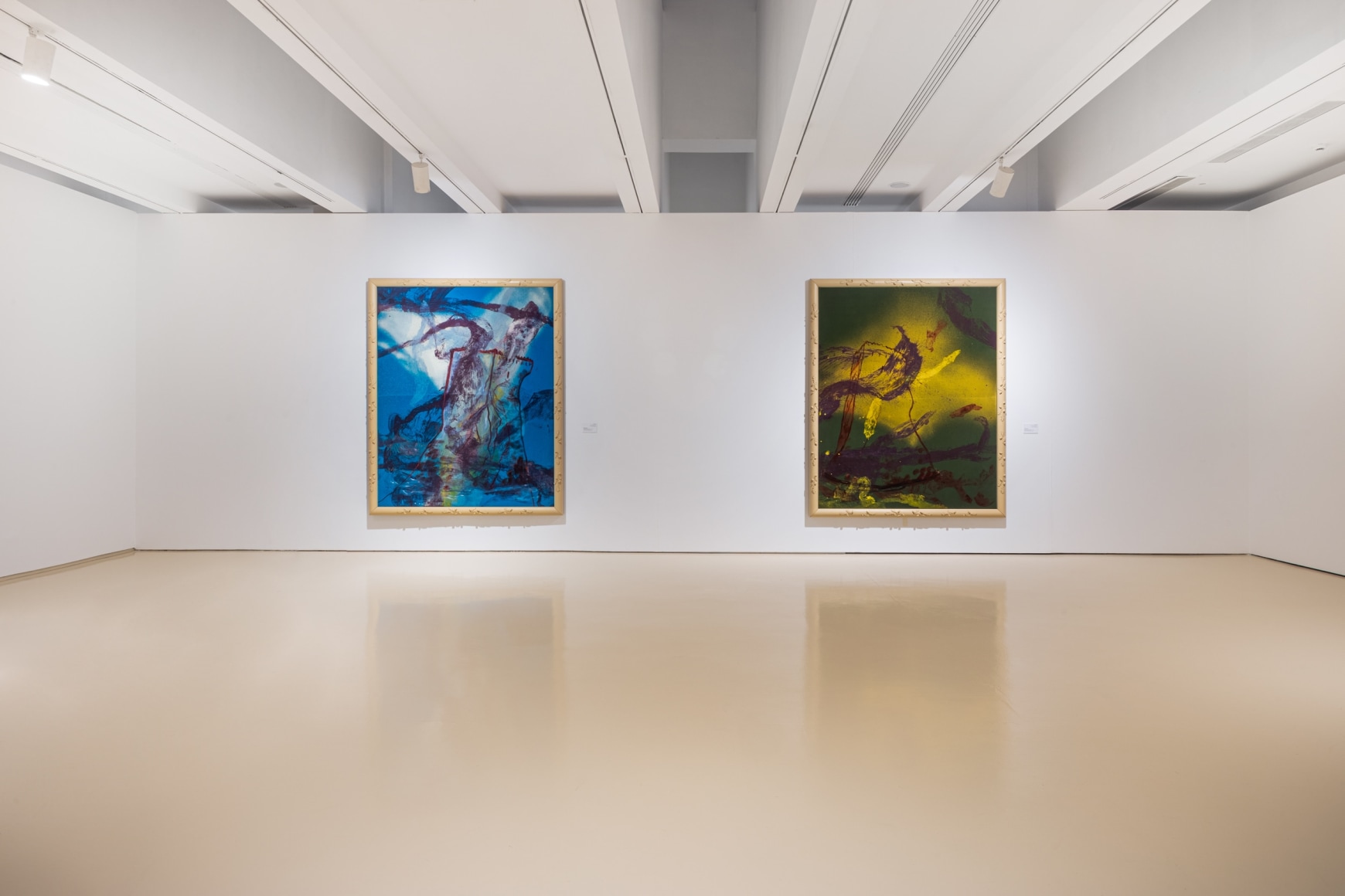 Installation view, Travel Diaries: Francesco Clemente, Brice Marden, Helen Marden, and Julian Schnabel, Curated by Vito Schnabel, Mohammed VI Museum of Modern and Contemporary Art, Rabat, Morocco, 2024; Artworks &copy; Julian Schnabel Studio; Images &copy; National Foundation of Museums of Morocco, Mohammed VI Museum of Modern and Contemporary Art, Rabat