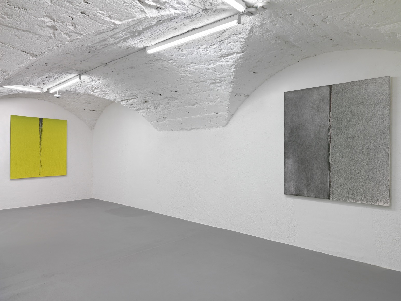Installation view: Pat Steir, Paintings, Vito Schnabel Gallery, St. Moritz, 2019