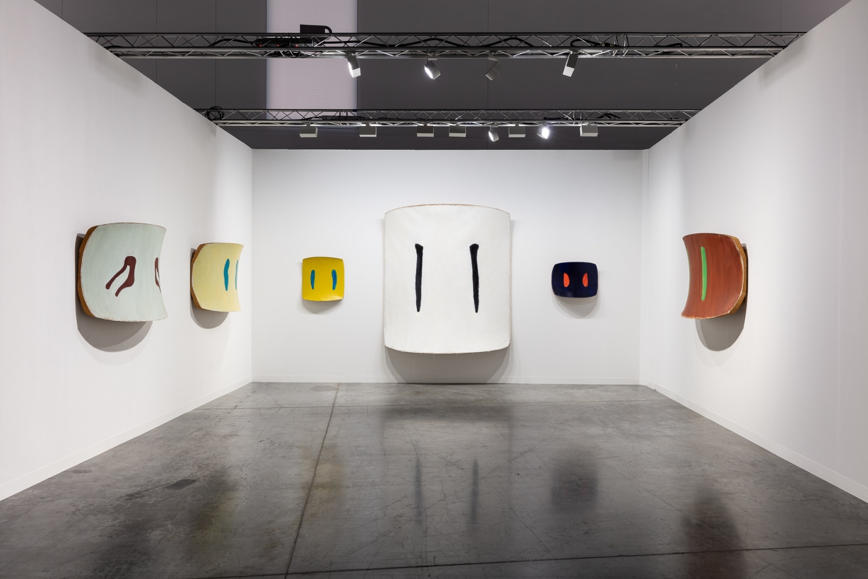 Curved canvases by Ron Gorchov