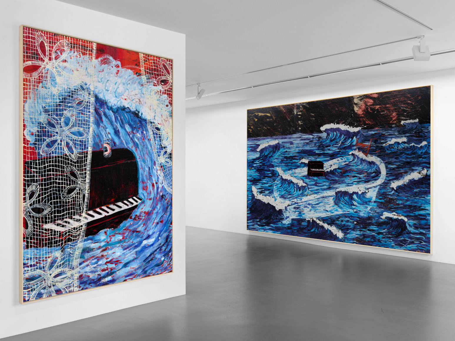 Installation view of Angel Otero: The Ocean in My Room, Vito Schnabel Gallery, St. Moritz, 2023; Artworks &copy; Angel Otero; Photo by Stefan Altenburger; Courtesy the artist and Vito Schnabel Gallery