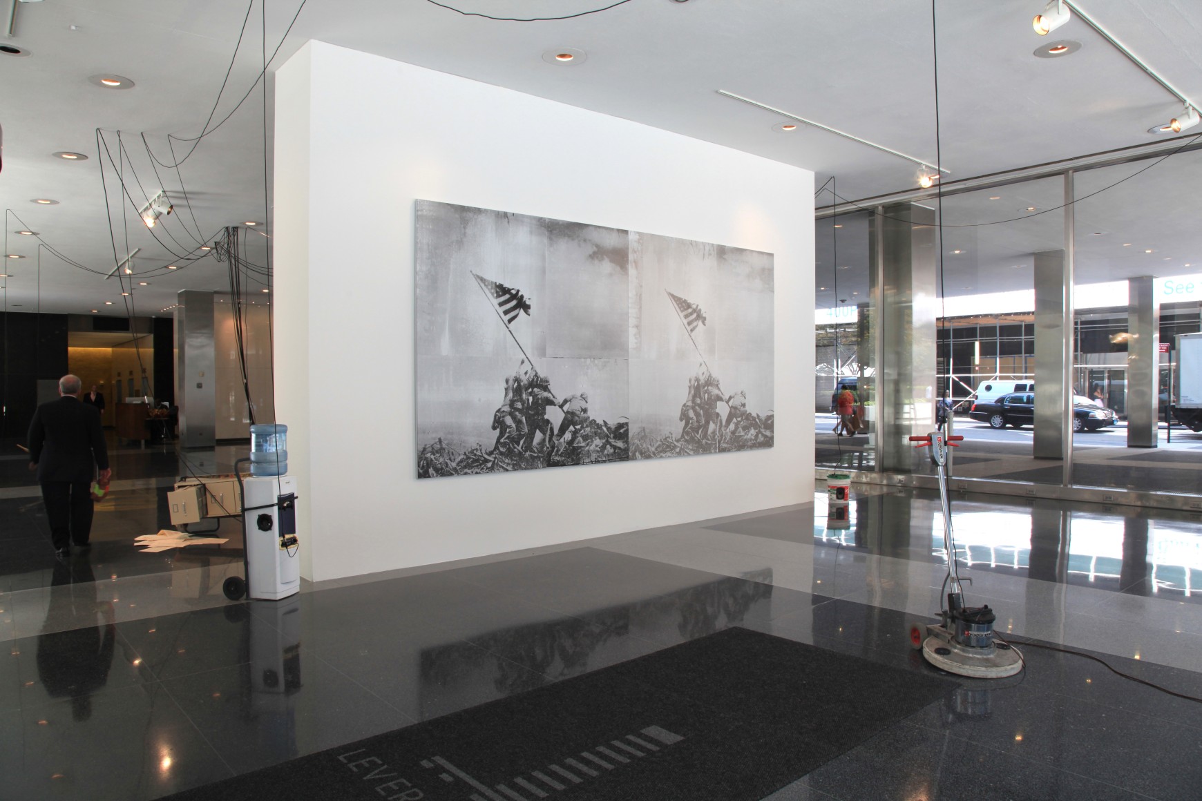 Installation view, The Bruce High Quality Foundation, Art History with Labor, The Lever House Art Collection, New York, 2012