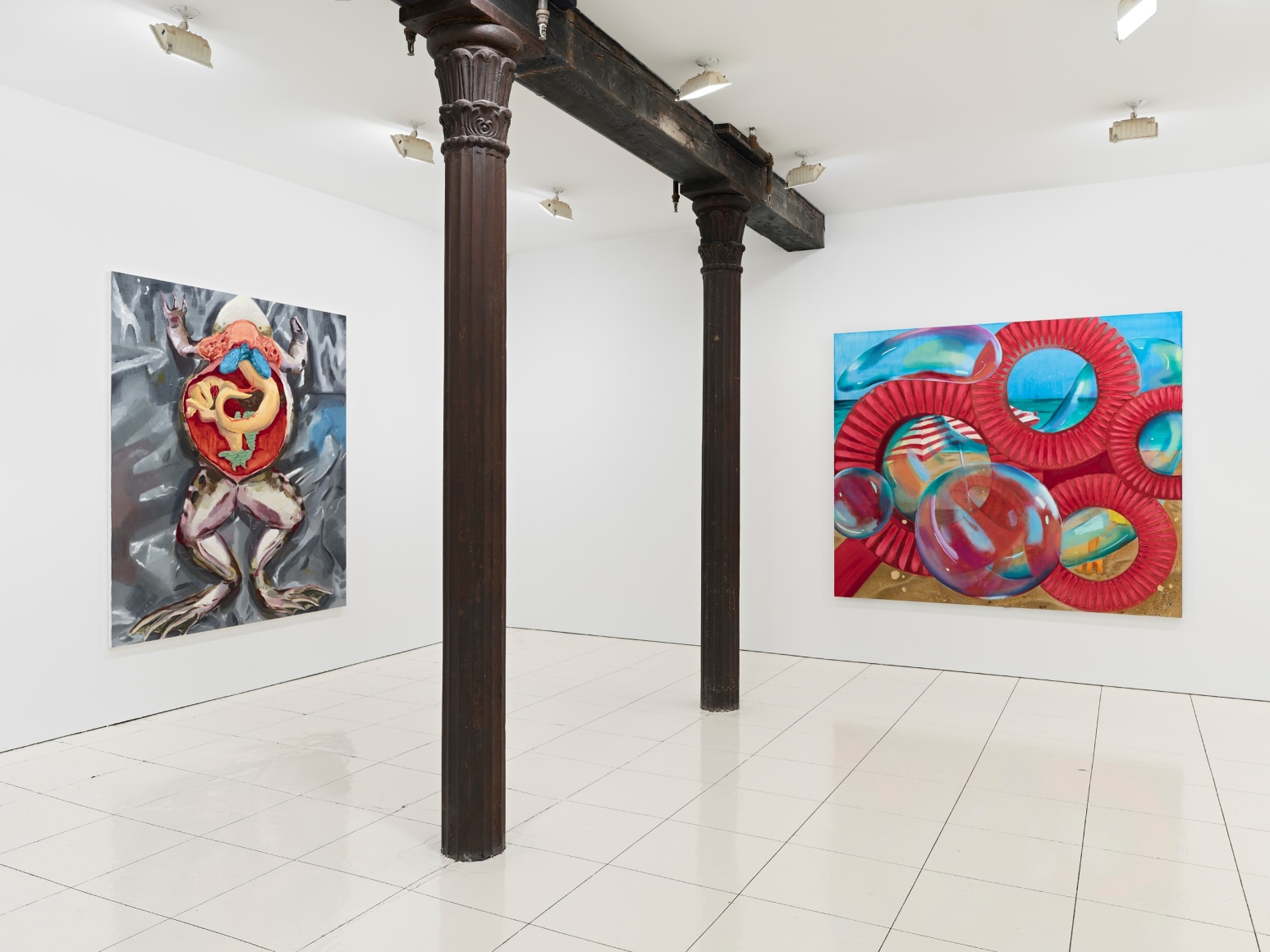 Jessica Westhafer paintings installed in a gallery