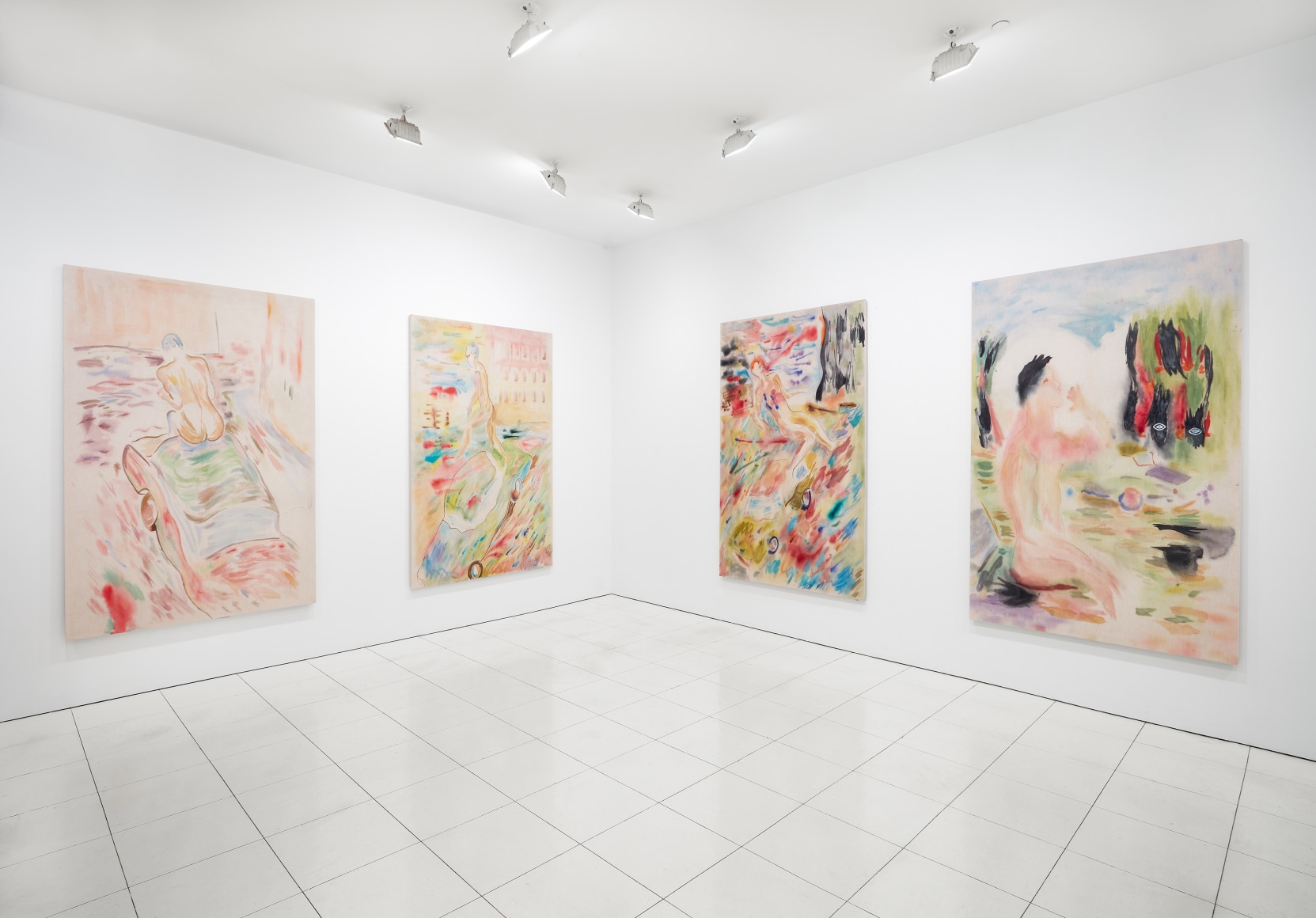 Installation view: Gus Van Sant: Recent Paintings, Hollywood Boulevard