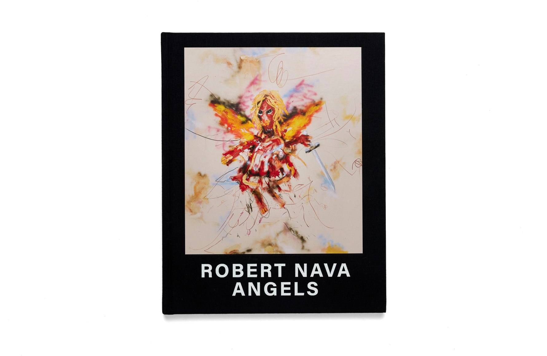 A photo of the catalogue for Robert Nava's exhibition &quot;Angels&quot;