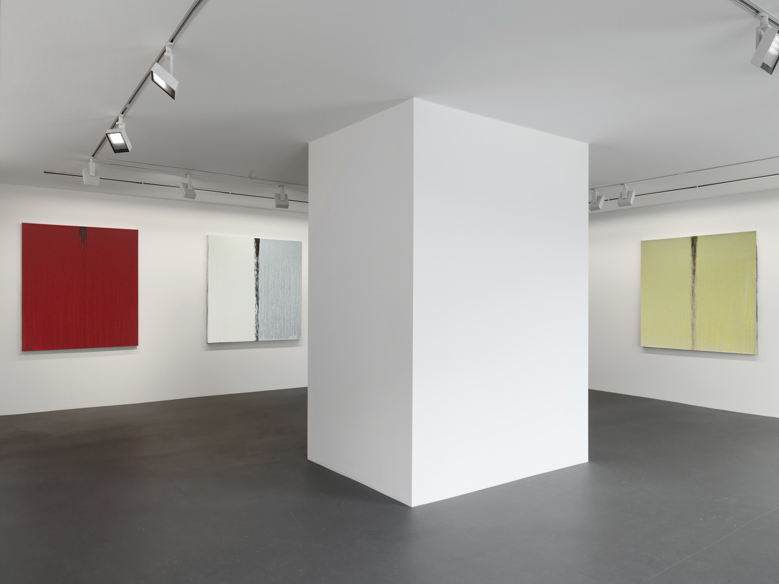 Installation view: Pat Steir, Paintings, Vito Schnabel Gallery, St. Moritz, 2019