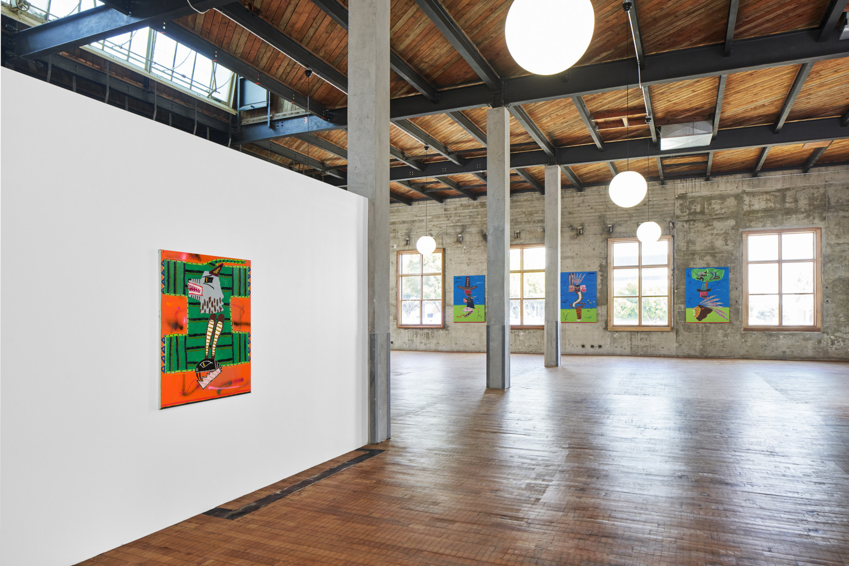 Installation view,&nbsp;Jordan Kerwick: Pink sunsets, cigarettes, 3 regrets and hope to haunt the future, Presented by Vito Schnabel Gallery and Alexander Dellal at the Old Santa Monica Post Office, Santa Monica, CA, 2022; Artworks &copy; Jordan Kerwick; Photo by Elon Schoenholz; Courtesy the artist and Vito Schnabel Gallery