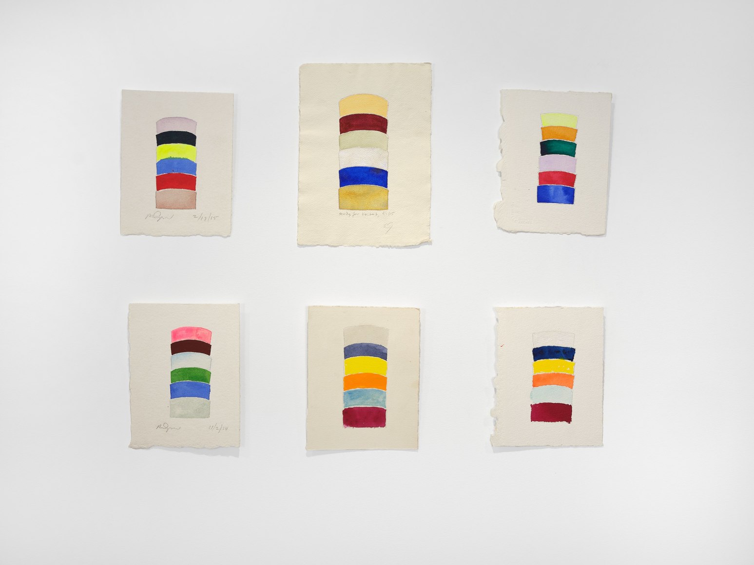 Installation view, Ron Gorchov: Exploring the Near/Far Painterly Horizons of Modern Space, Vito Schnabel Gallery, New York, NY, 2024; Artworks © 2024; Estate of Ron Gorchov / Artists Rights Society (ARS), New York; Photo by Argenis Apolinario; Courtesy Vito Schnabel Gallery
