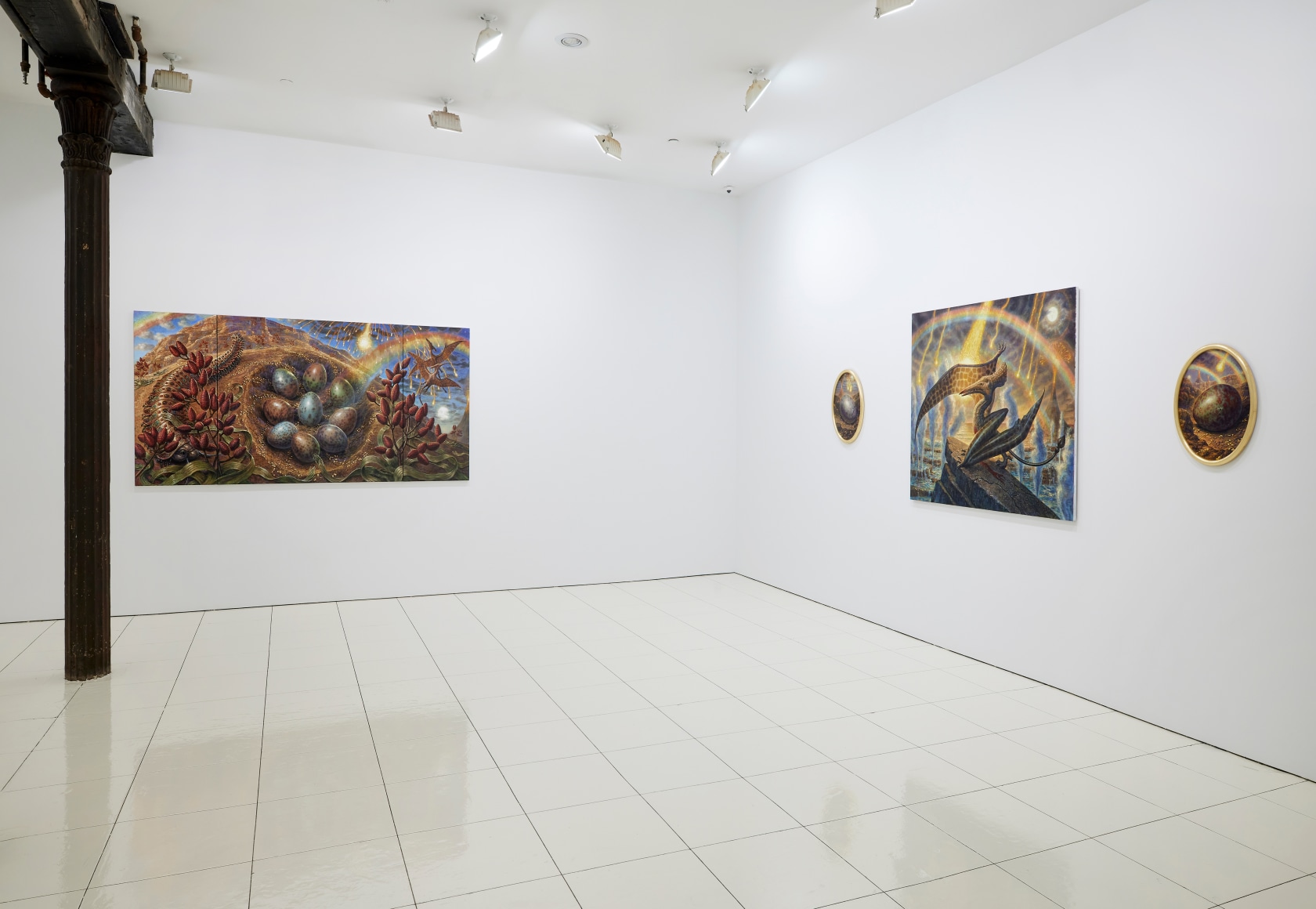 Installation view, Thomas Woodruff: Resurrection, Vito Schnabel Gallery, New York, NY, 2022; Artworks © Thomas Woodruff; Photo by Argenis Apolinario; Courtesy the artist and Vito Schnabel Gallery