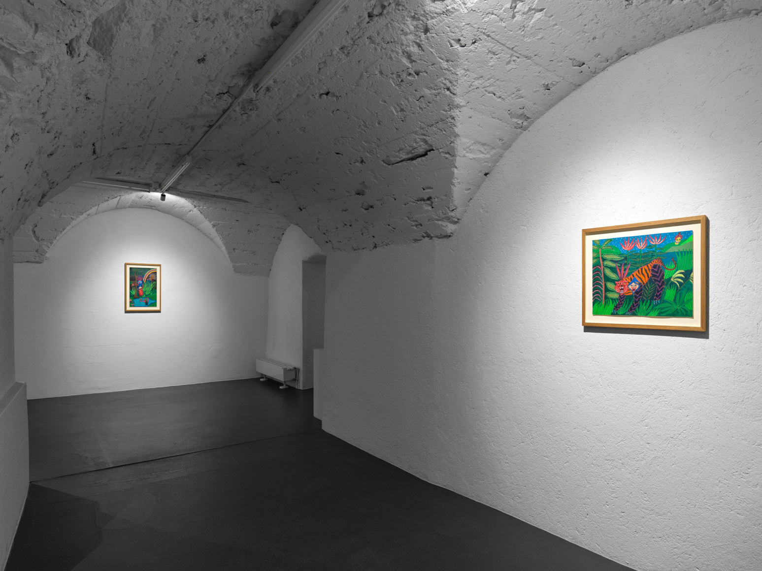 Installation view of Jordy Kerwick: So Many Sheep, So Few Wolves, Vito Schnabel Gallery, St. Moritz, July 18 – September 3, 2023; Artworks © Jordy Kerwick; Photo by Stefan Altenburger; Courtesy the artist and Vito Schnabel Gallery