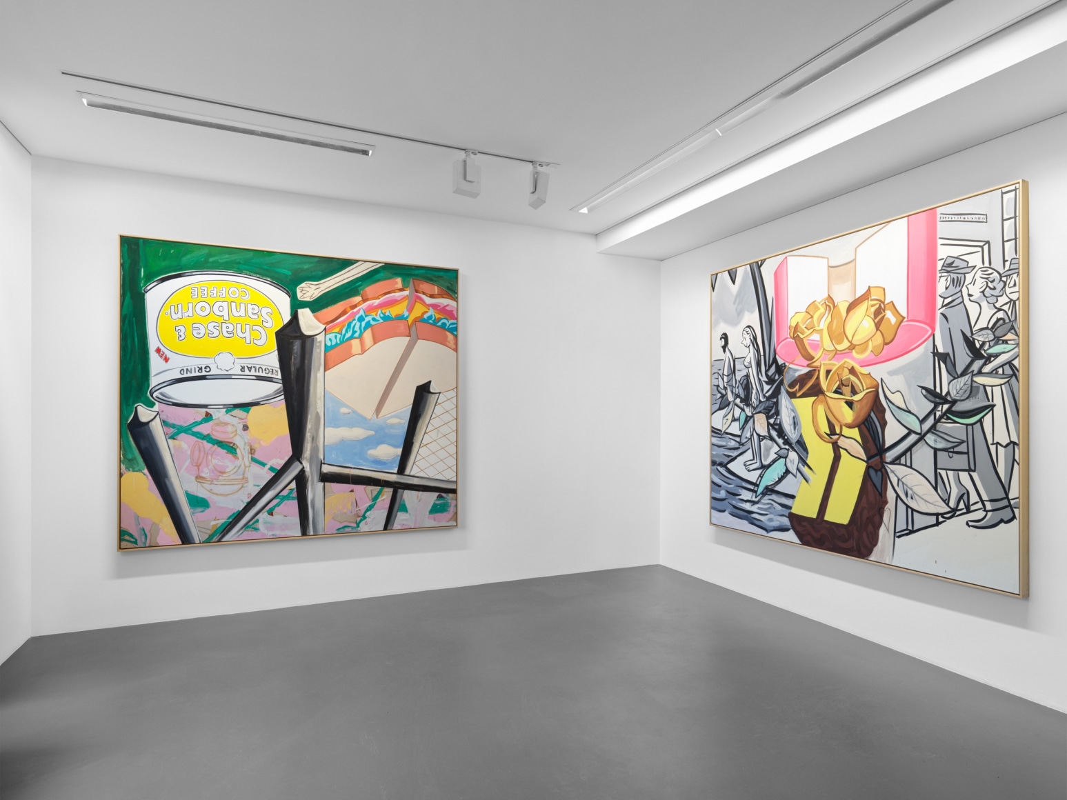Installation view: Old Friends: Francesco Clemente, David Salle, Julian Schnabel, Vito Schnabel Gallery, St. Moritz, 2022 © The artists; Photos by Stefan Altenburger; Courtesy the artists and Vito Schnabel Gallery